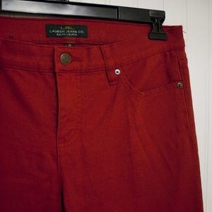 LRL Ralph Lauren Jeans Co. Burnt Red jeans sz 10